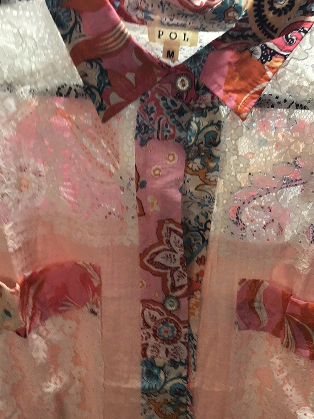 pol small lace top,